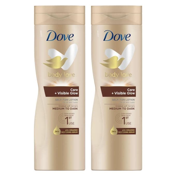 Dove Self-Tan Body Lotion Medium To Dark For All Skin Types- 250 ml