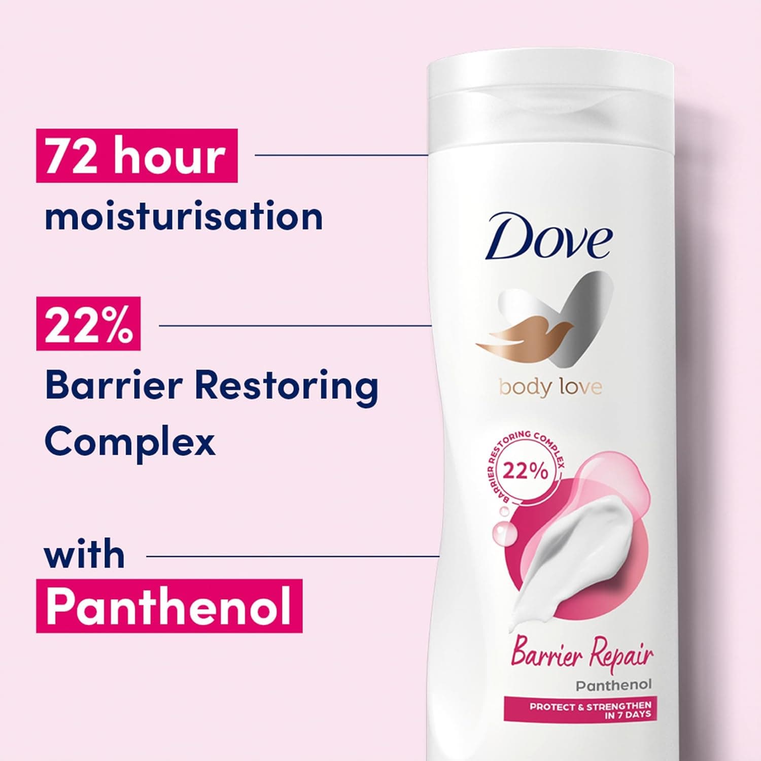 Dove Body Love, Barrier Repair Panthenol Lotion 400ml