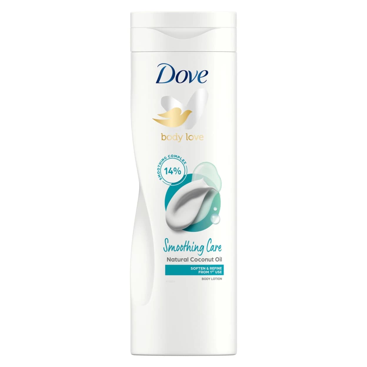 Dove Body Love, Smoothing Care Natural Coconut Oil Lotion 400ml